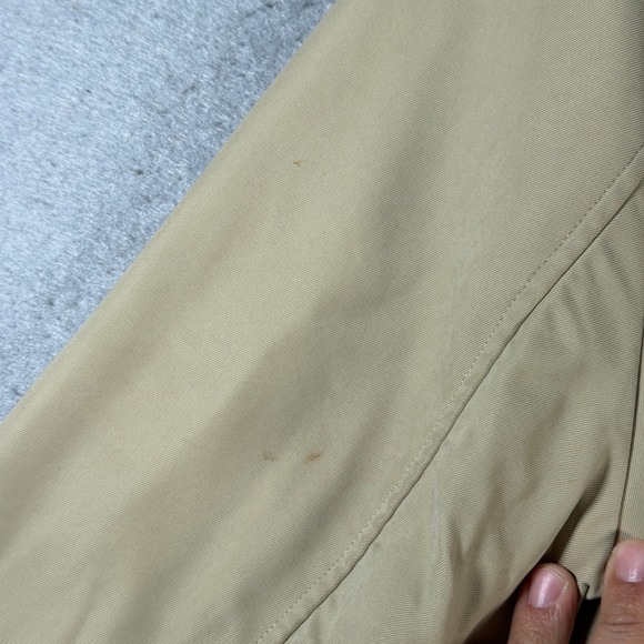 Vintage Perry Ellis Mens Khaki Full Zip Lined Harrington Jacket Size Large - Picture 13 of 16